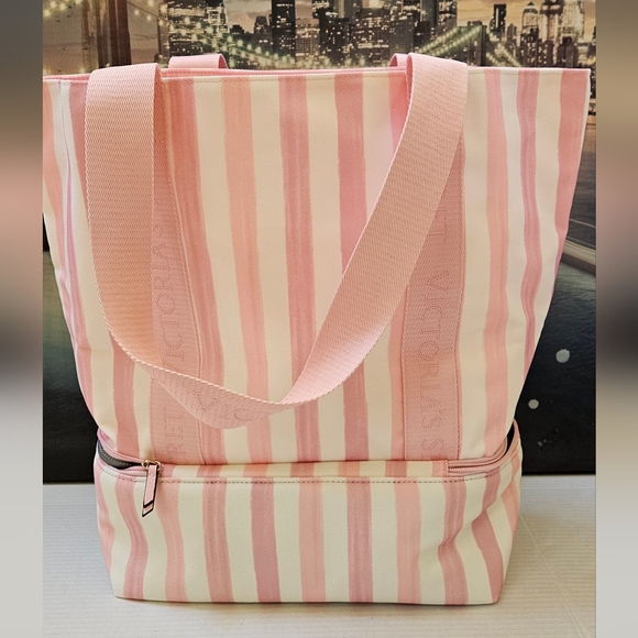 Victoria's Secret Pink Striped Tote Bag NWT - Picture 3 of 14